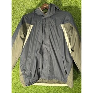 Champion C9 Heavy Puffer Jacket Coat Men's Large blue Gray Hooded Bubble‎